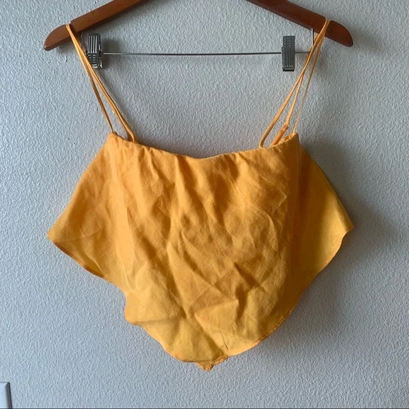 ❌SOLD❌Zara Orange Handkerchief Top Size Small - Picture 7 of 16